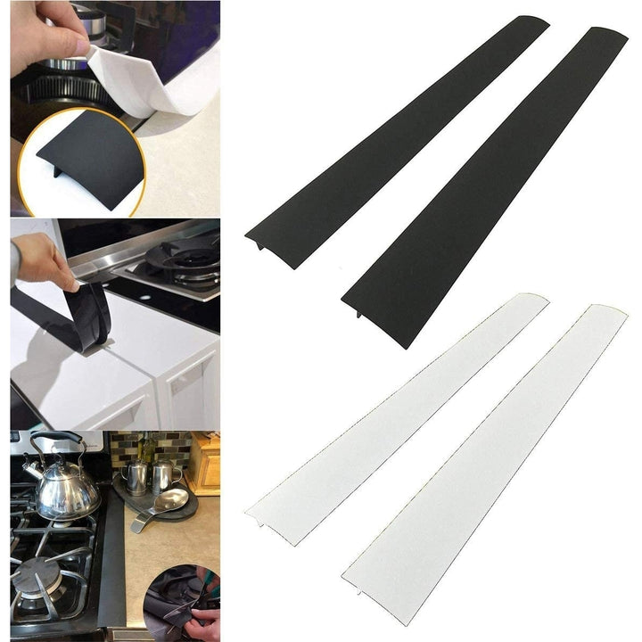 2pcs Silicone Stove Counter Gap Cover Heat Resistant Filler Seals Kitchen 25 Inch Image 4