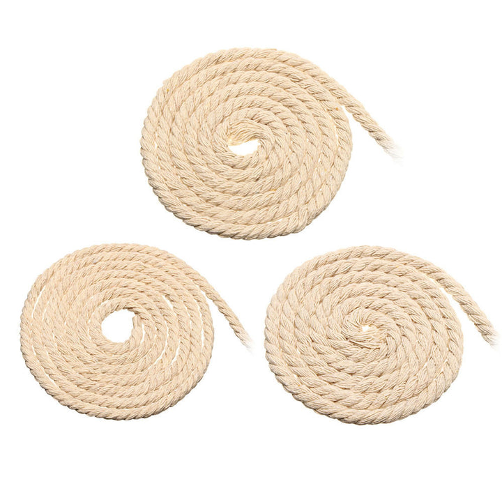 4/5/6mm Macrame Rope Natural Beige Cotton Twisted Cord String DIY Jewelry Bracelet Craft Image 1