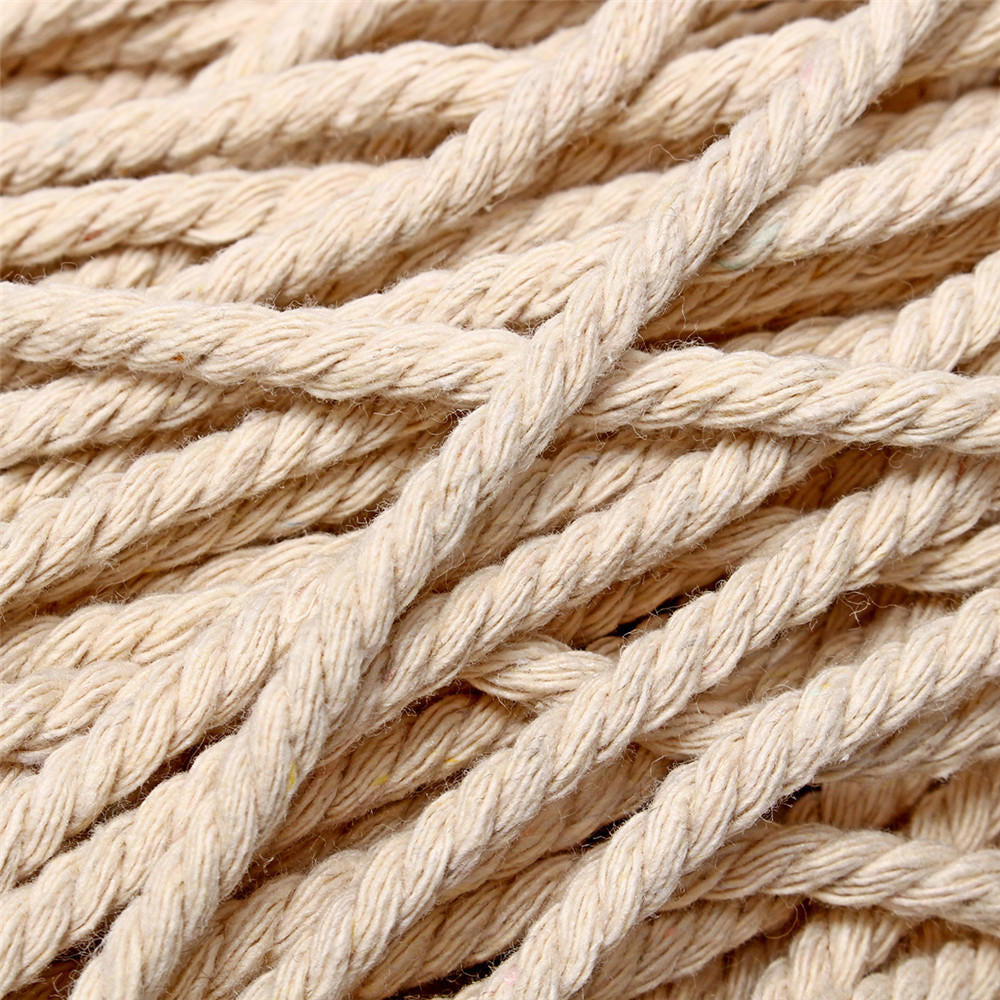 4/5/6mm Macrame Rope Natural Beige Cotton Twisted Cord String DIY Jewelry Bracelet Craft Image 2