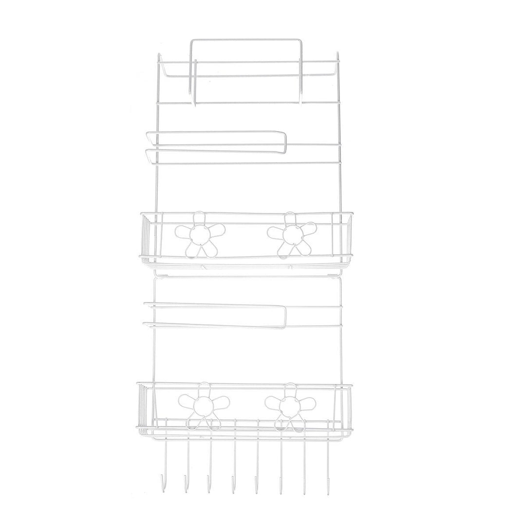 5 Tiers Fridge Hanging Rack Shelf Side Storage Spice Multi-Layer Side Holder Image 10