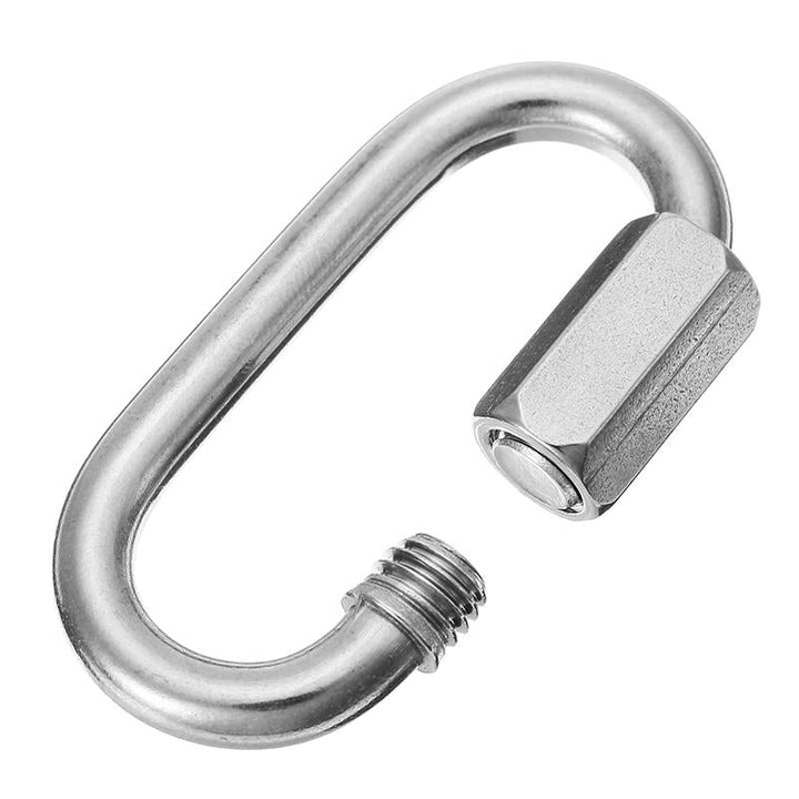 5mm 304 Stainless Steel Quick Link Marine Oval Thread Carabiner Chain Connector Link Image 1