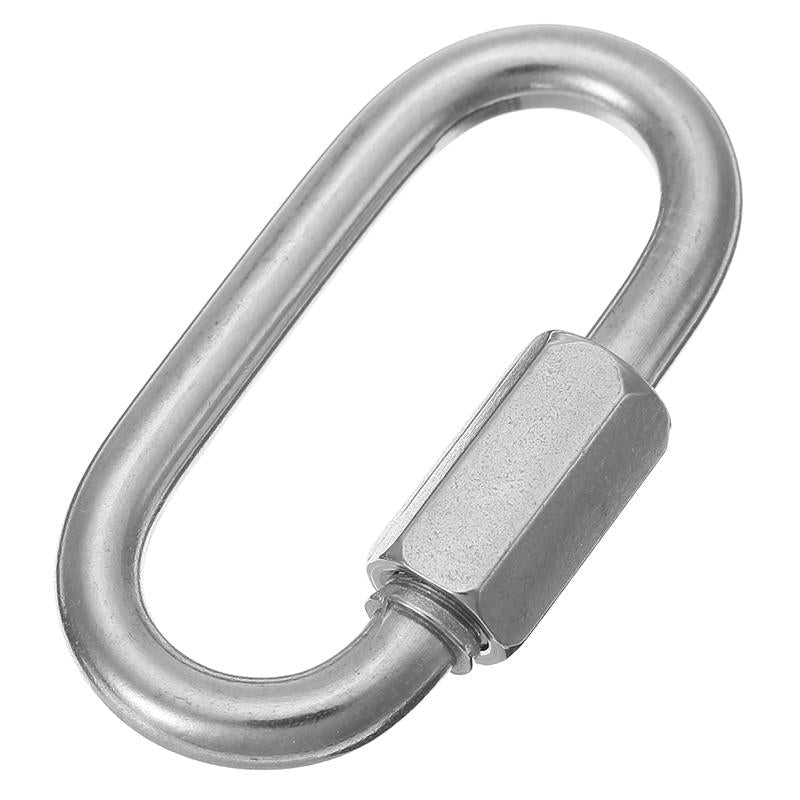 5mm 304 Stainless Steel Quick Link Marine Oval Thread Carabiner Chain Connector Link Image 2