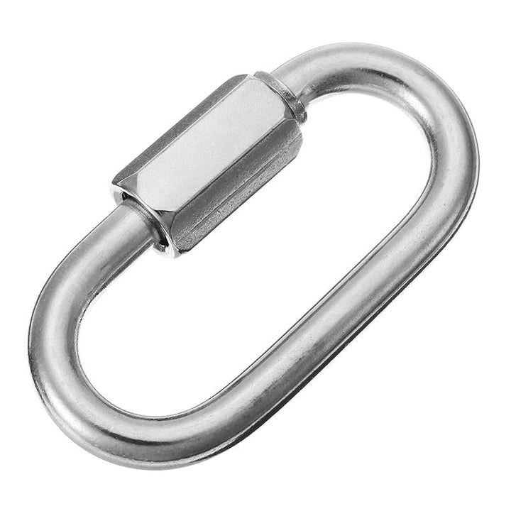 5mm 304 Stainless Steel Quick Link Marine Oval Thread Carabiner Chain Connector Link Image 3