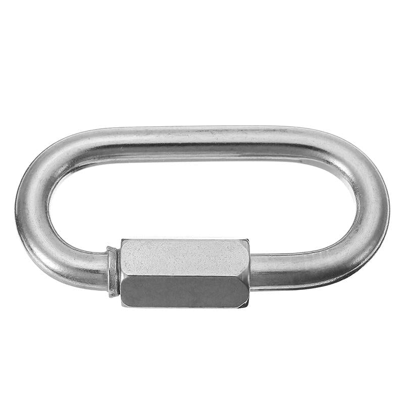 5mm 304 Stainless Steel Quick Link Marine Oval Thread Carabiner Chain Connector Link Image 4