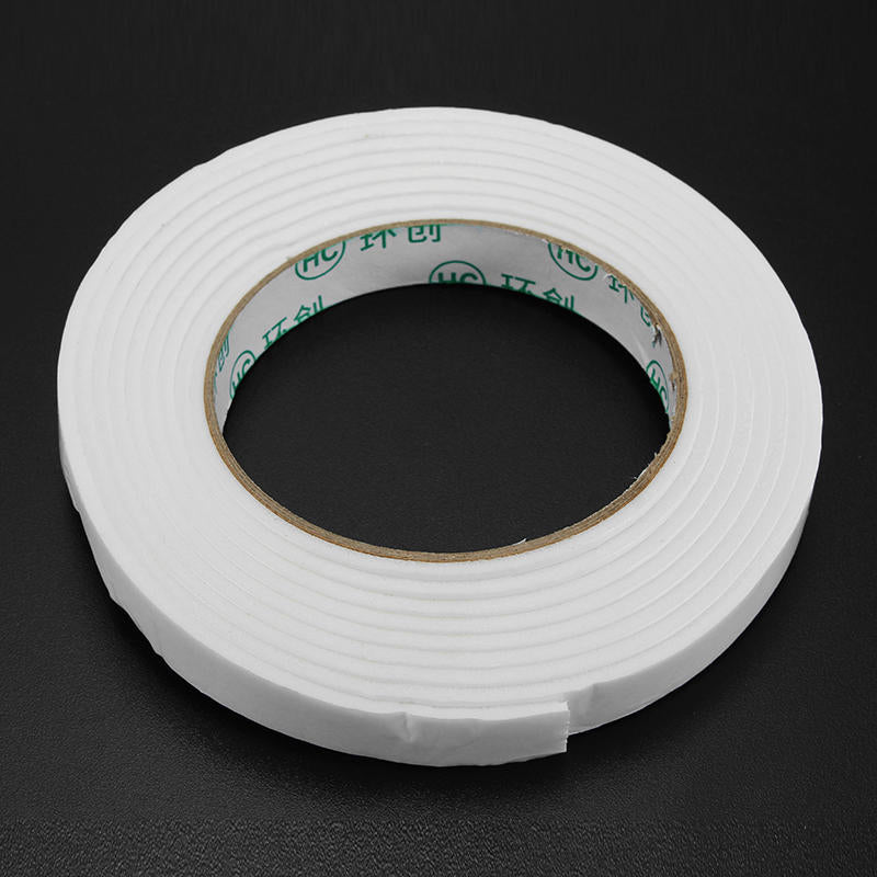 5Pcs 1.4cmx3m White PE Foam Double Sided Tape Strong Adhesive Sponge Mounting Tape Image 3