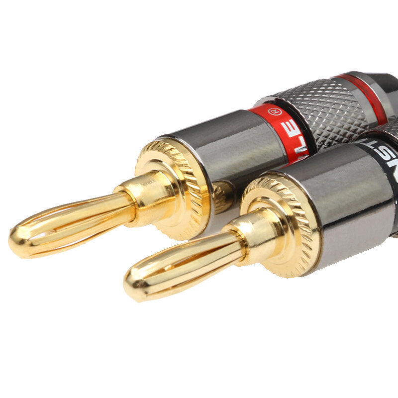 50-90VA Gold Plated Male Connector 8,12Pcs Audio Speaker Cable Wire Banana Plug Jack Image 4