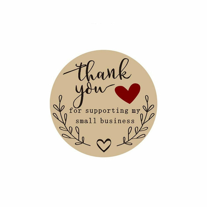 500Pcs,Roll 25mm Thank You Round Sticker Wedding Flower Gift Self-Adhesive Label Image 8