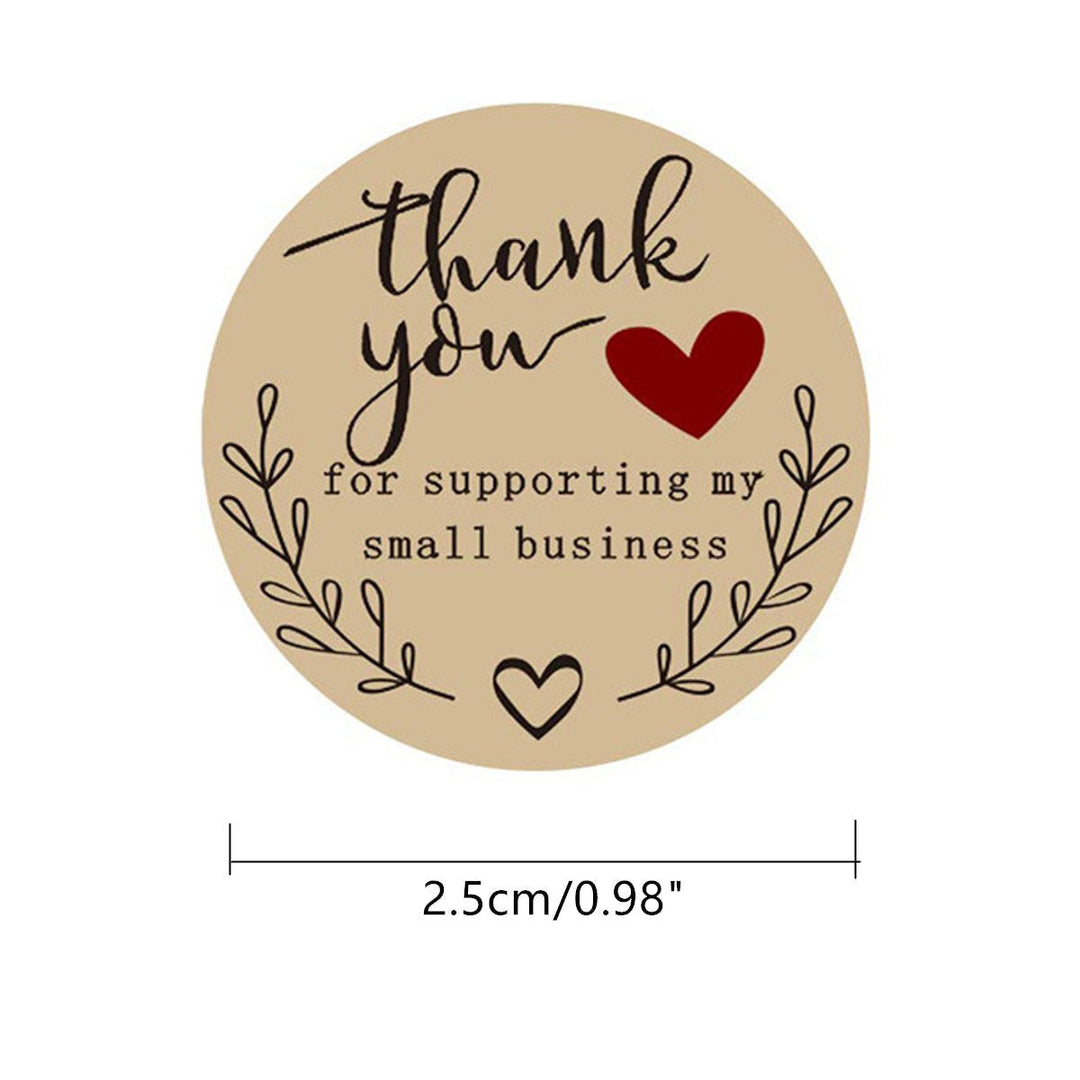 500Pcs,Roll 25mm Thank You Round Sticker Wedding Flower Gift Self-Adhesive Label Image 9