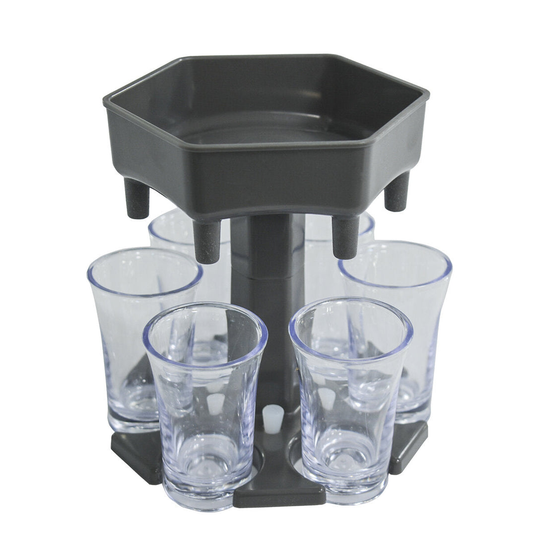 6 Shot Glass Dispenser Holder Liquid Dispenser Drinking Games Party Beverage Separator Tools Image 1