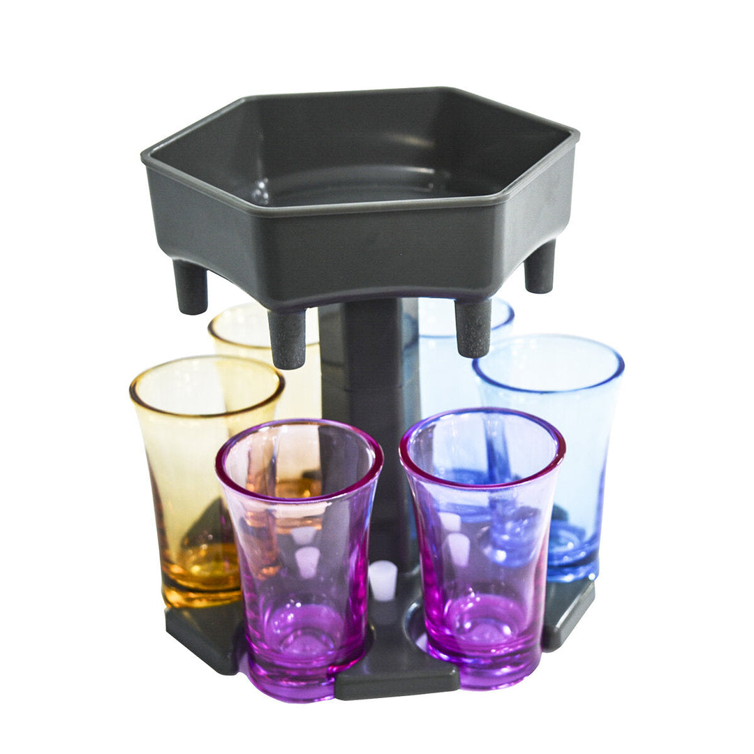 6 Shot Glass Dispenser Holder Liquid Dispenser Drinking Games Party Beverage Separator Tools Image 7