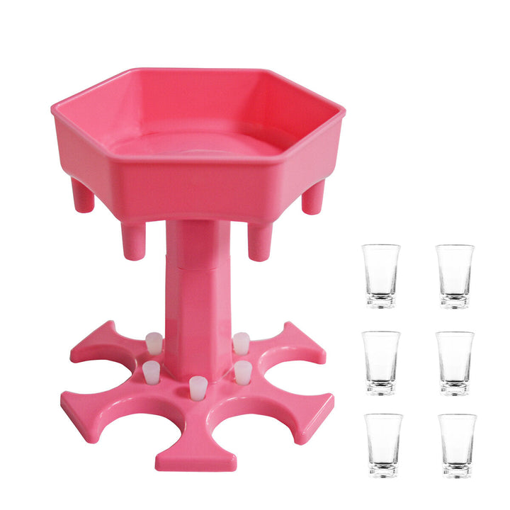 6 Shot Glass Dispenser Holder Liquid Dispenser Drinking Games Party Beverage Separator Tools Image 9