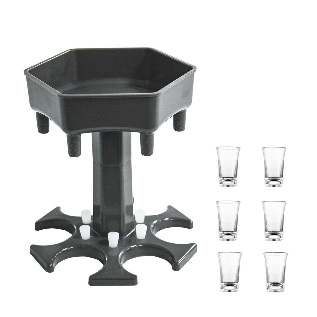 6 Shot Glass Dispenser Holder Liquid Dispenser Drinking Games Party Beverage Separator Tools Image 12