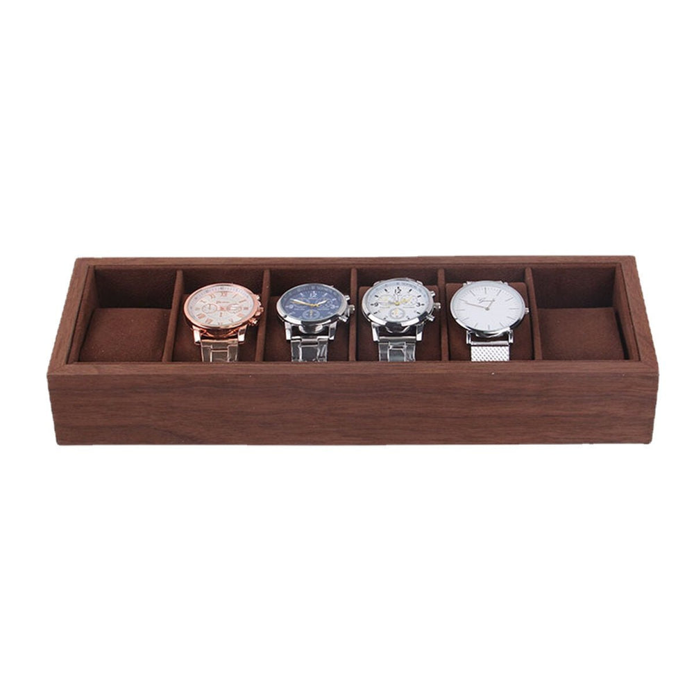 6/12/18 Slots Wooden Watch Display Tray Collection Storage Case Organizer Box Image 2