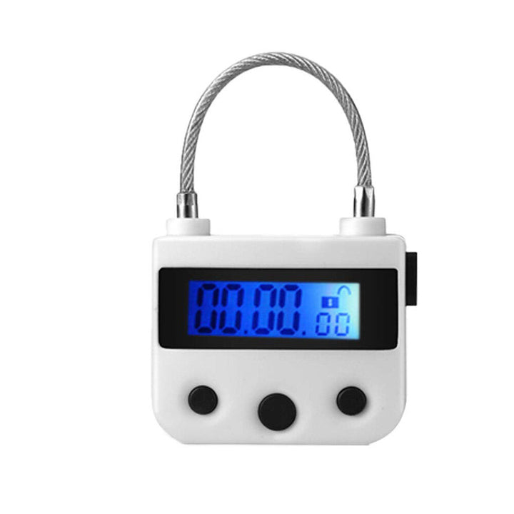 99 Hours USB Rechargeable Time out Padlock Max Timing Lock Digital Timer Alarming Padlock wLCD Display Screen Image 2
