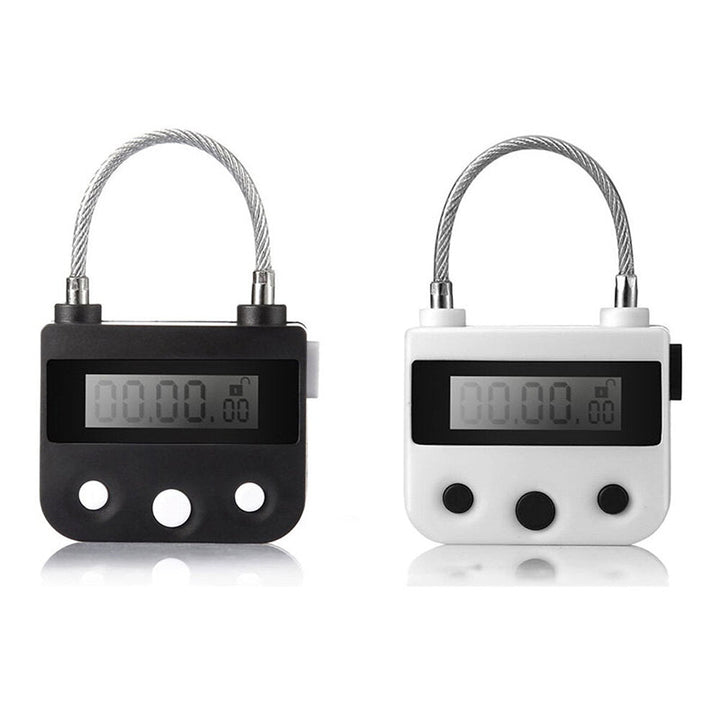 99 Hours USB Rechargeable Time out Padlock Max Timing Lock Digital Timer Alarming Padlock wLCD Display Screen Image 3