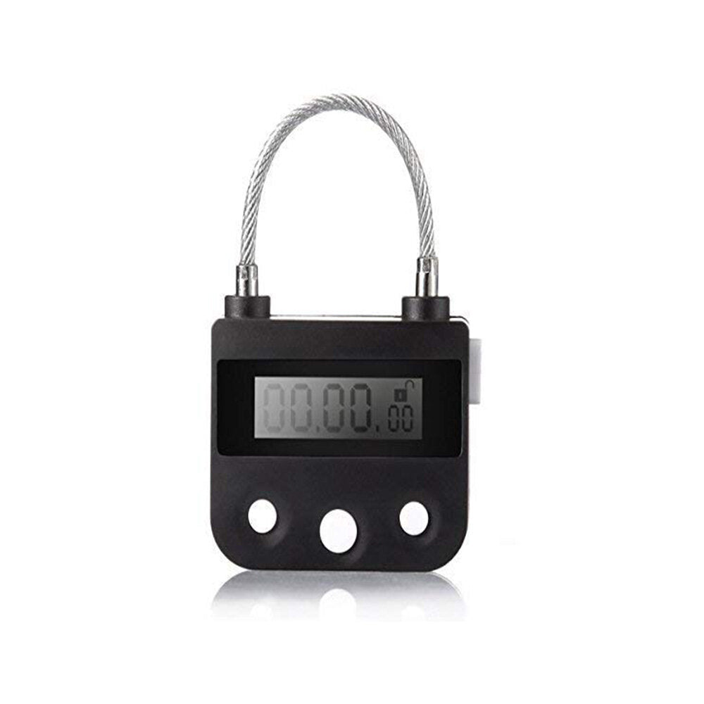 99 Hours USB Rechargeable Time out Padlock Max Timing Lock Digital Timer Alarming Padlock wLCD Display Screen Image 4