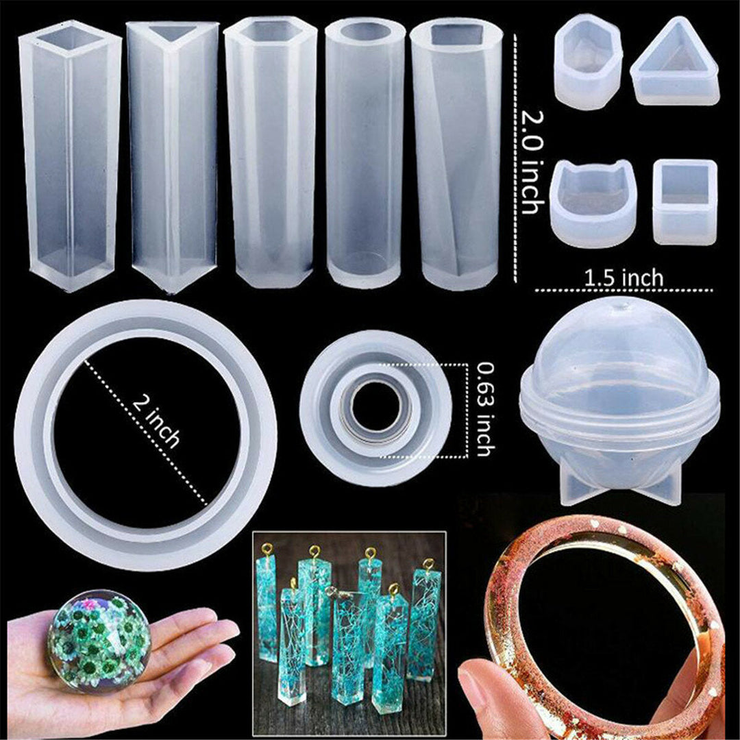 84pcs DIY Resin Casting Craft Mold Silicone Making Jewelry Pendant Mould Image 3