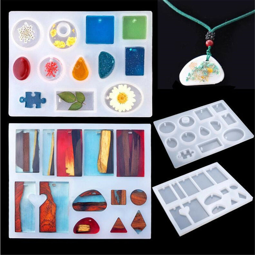 84pcs DIY Resin Casting Craft Mold Silicone Making Jewelry Pendant Mould Image 4