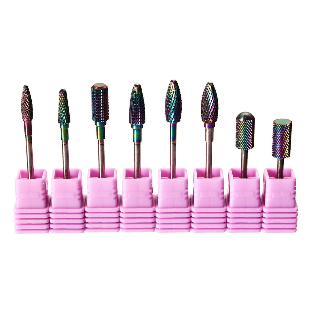 8pcs 3,32 Inch Electric Nail Drill Bits Tungsten Steel Alloy Gel Removal Manicure Tool Image 4