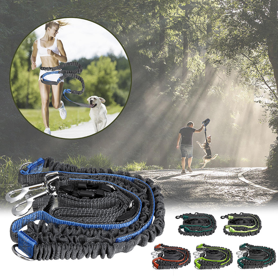 Adjustable Elastic Waist Belt Leash Hands Free Pet Dog Walking Hiking Running Image 11