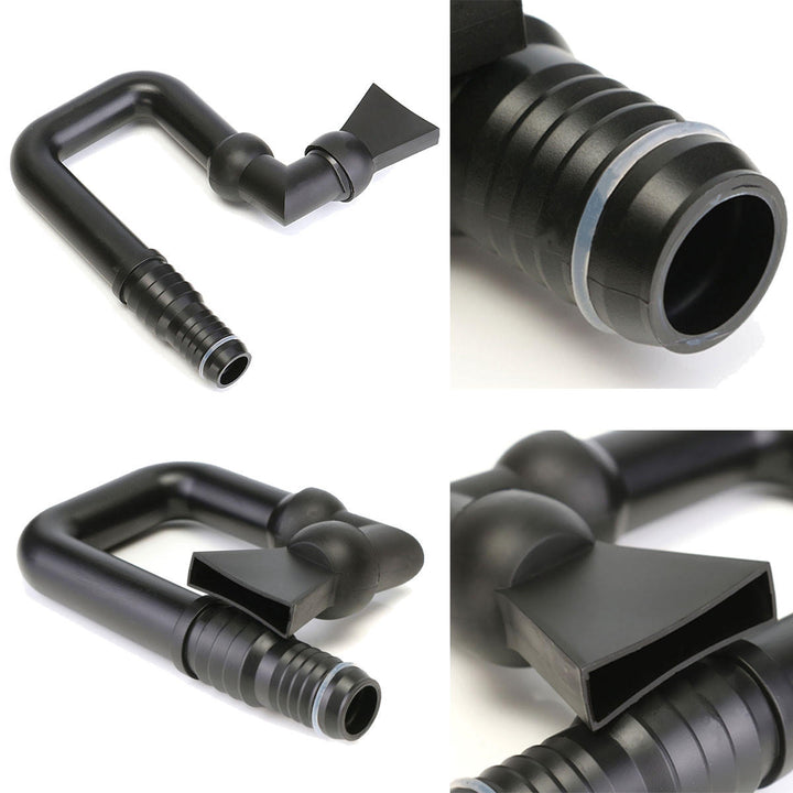 Black Aquarium Multi Angle Outflow Water Pipe with Duck Bill Hose For Sump Tank Fish Image 8