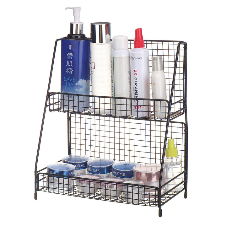 Iron Makeup Organizer Shelf Cosmetic Holder Brush Storage Rack Display Stand Image 3