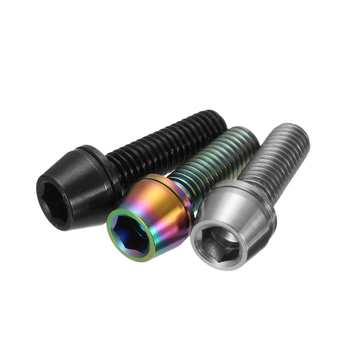 M5x16mm Titanium Ti Bolts Allex Hex Stem Tapered Head Screw with Washer Image 3