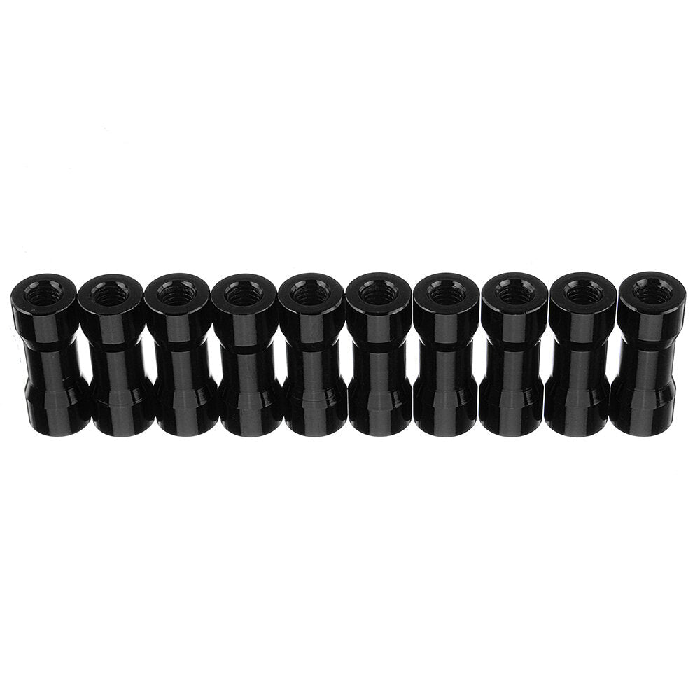 M3AS10 10Pcs M3 10mm Aluminum Alloy Standoff Spacer Round Column MultiColor Smooth Surface Image 2