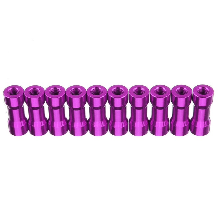 M3AS10 10Pcs M3 10mm Aluminum Alloy Standoff Spacer Round Column MultiColor Smooth Surface Image 6