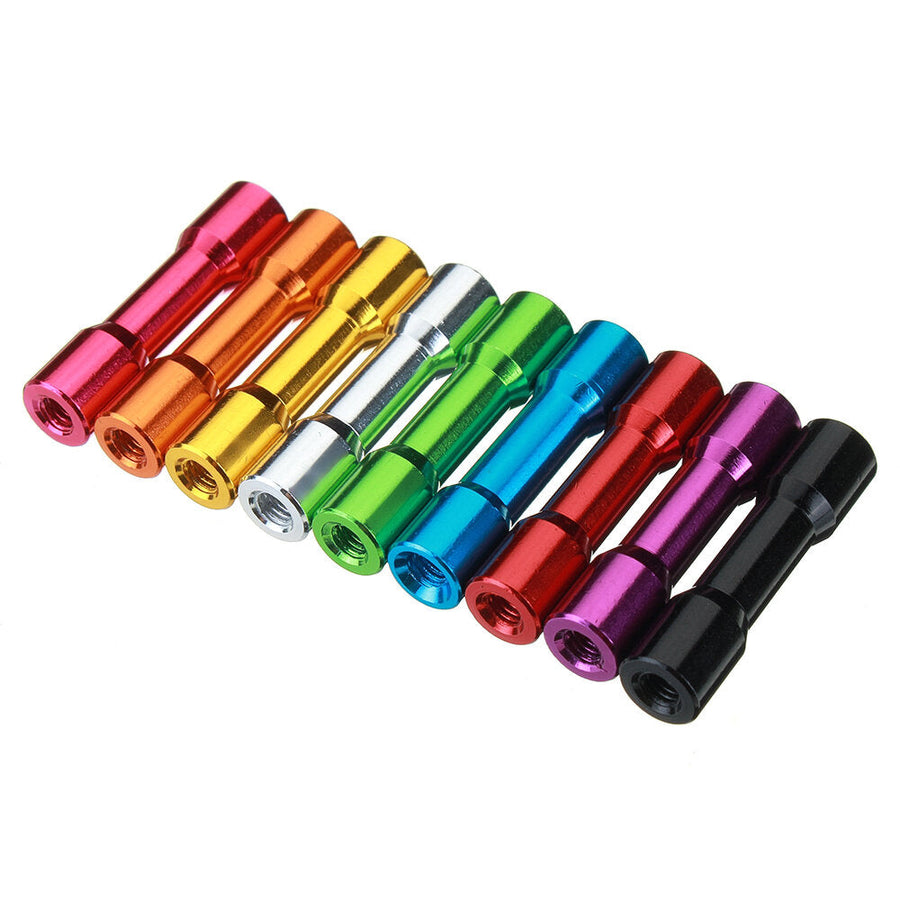 M3AS12 10Pcs M3 25mm Aluminum Alloy Standoff Spacer Round Column MultiColor Smooth Surface Image 1