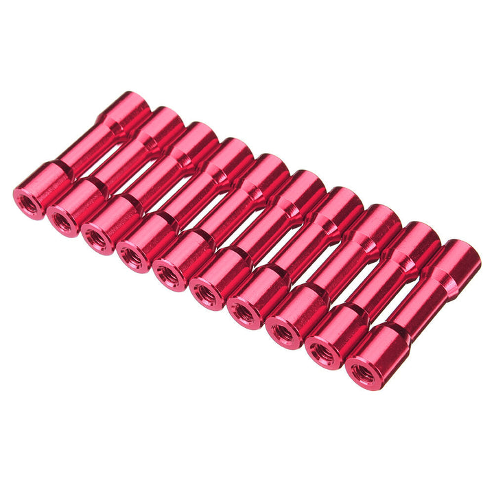 M3AS12 10Pcs M3 25mm Aluminum Alloy Standoff Spacer Round Column MultiColor Smooth Surface Image 4