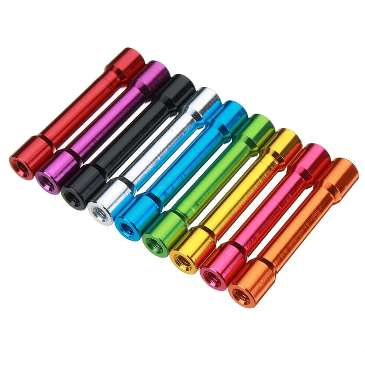 M3AS13 10Pcs M3 35mm Aluminum Alloy Standoff Spacer Round Column MultiColor Smooth Surface Image 1