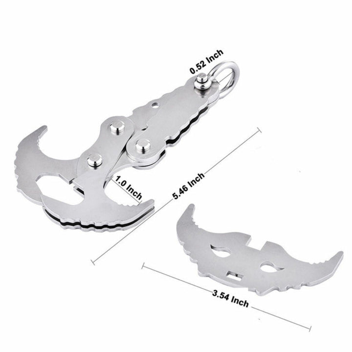Outdoor Stainless Steel Folding Grappling Gravity Hooks Climbing Claw Camping Image 2