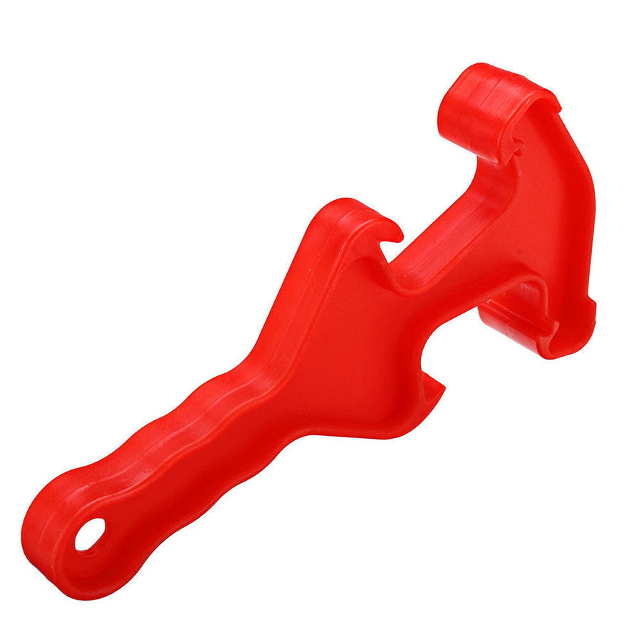 Pail Opener Double-end Plastic Bucket Paint Barrel Can Lid Opener Wrench Tool Red Image 1