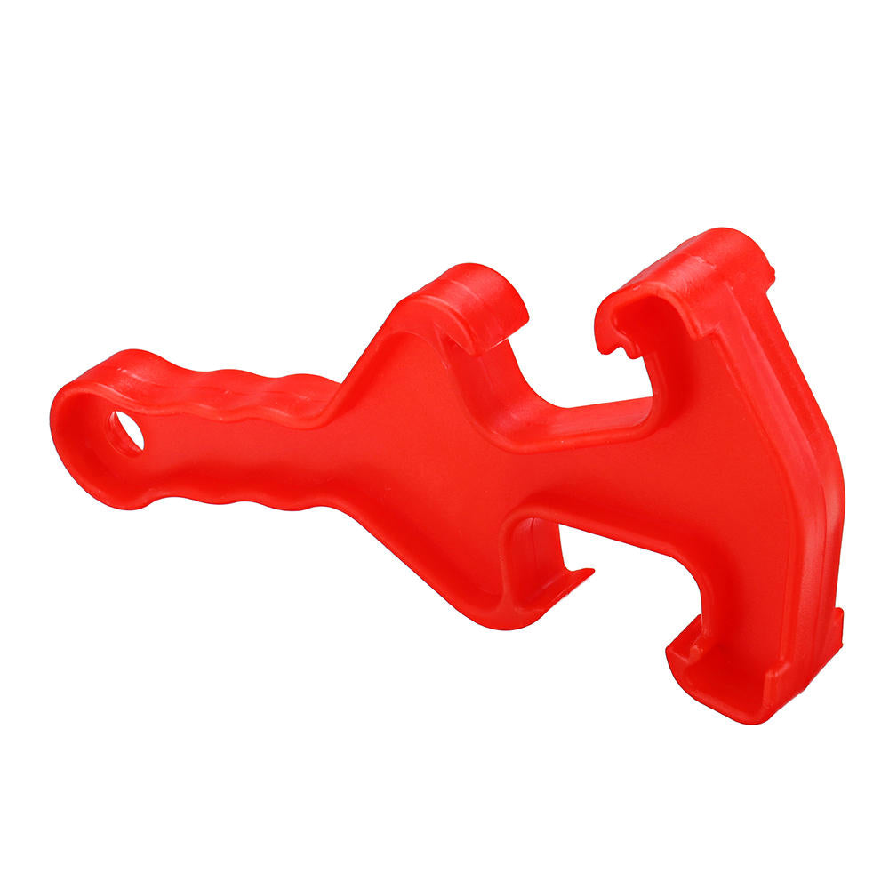 Pail Opener Double-end Plastic Bucket Paint Barrel Can Lid Opener Wrench Tool Red Image 2