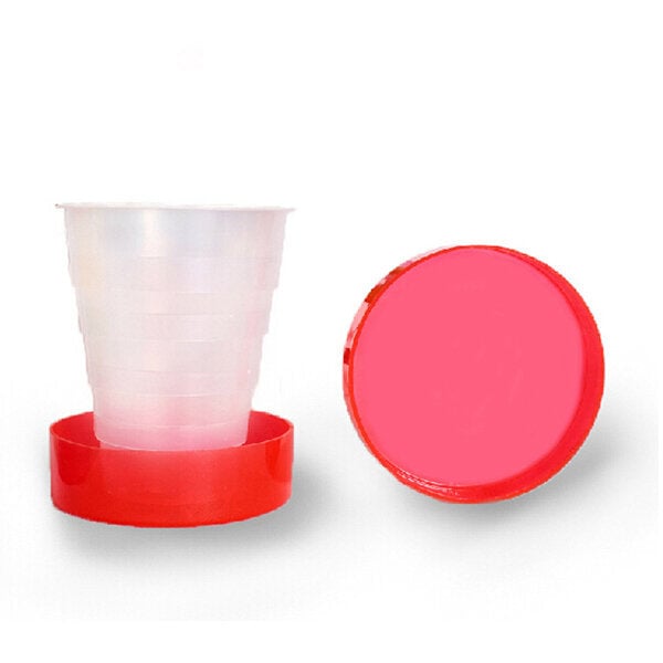 Plastic Outdoor Folding Water Cup Camping Hiking Folding Drinking Cup Image 1