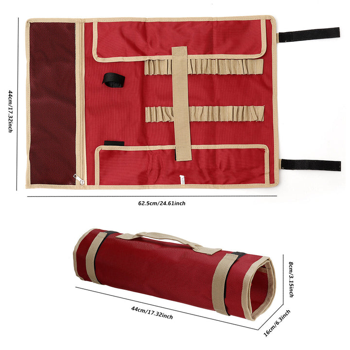Red Portable Outdoor Camping Nail Work Tool Bag Storage Pocket Poucch Handbag Tool Bags Image 4
