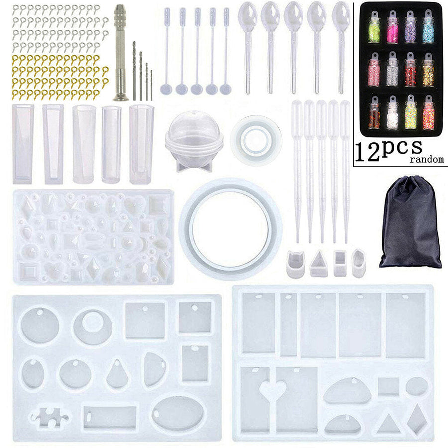 Silicone Casting Resin Molds Set For Resin Jewelry DIY Resin Pendant Bracelet Silicone Casting Mould Image 1