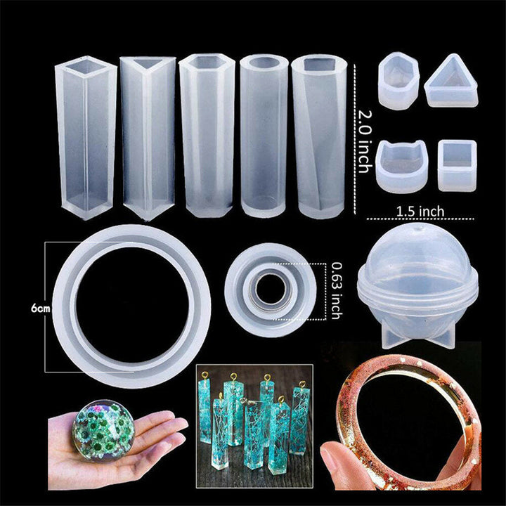 Silicone Casting Resin Molds Set For Resin Jewelry DIY Resin Pendant Bracelet Silicone Casting Mould Image 3
