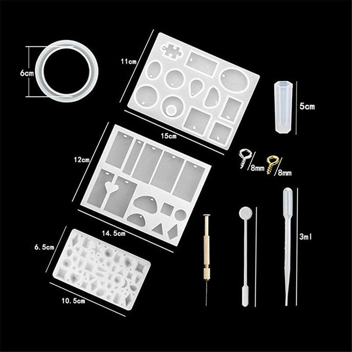 Silicone Casting Resin Molds Set For Resin Jewelry DIY Resin Pendant Bracelet Silicone Casting Mould Image 4