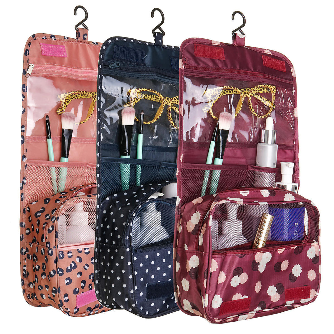 Travel Cosmetic Storage MakeUp Bag Folding Hanging Wash Organizer Pouch Toiletry Image 4