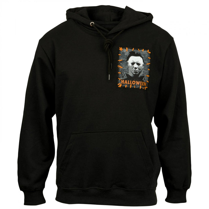 Halloween Michael Meyers Pullover Hoodie with Hand Sewn Patches Image 3