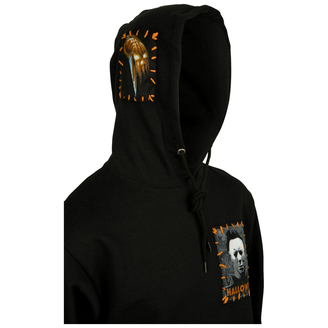 Halloween Michael Meyers Pullover Hoodie with Hand Sewn Patches Image 4