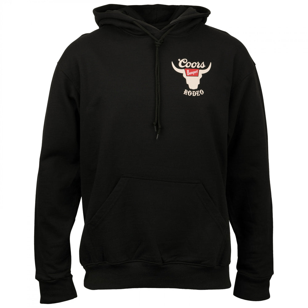 Coors Banquet Rodeo Horns Logo Front and Back Print Hoodie Image 2