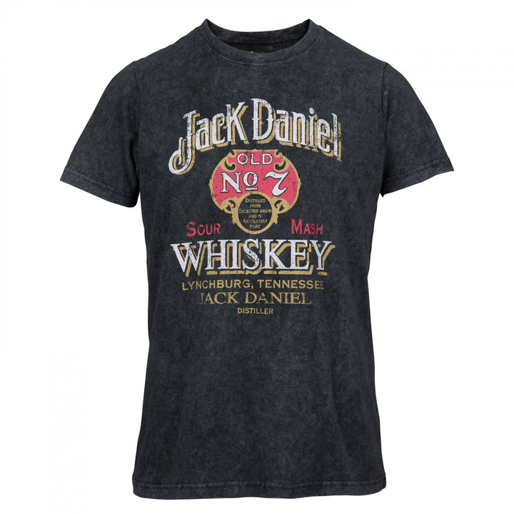 Jack Daniels Old No. 7 Sour Mash Womens Mineral Wash T-Shirt Image 1