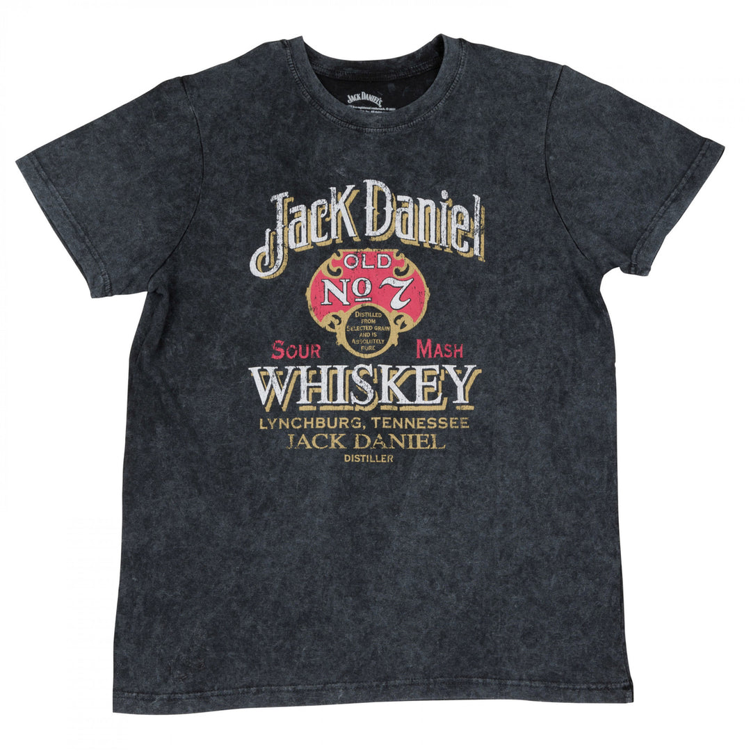 Jack Daniels Old No. 7 Sour Mash Womens Mineral Wash T-Shirt Image 2