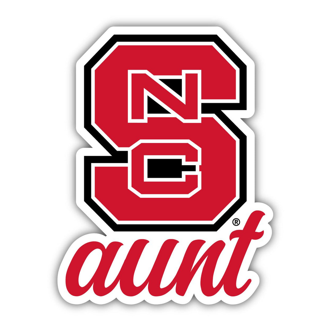 NC State Wolfpack 4-Inch aunt NCAA Vinyl Decal Sticker for Fans Students and Alumni Image 1