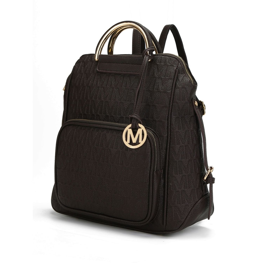 MKF Collection Torra Milan Shoulder Bag .M. Signature Multi-Compartments Trendy Backpack By Mia K. Image 4