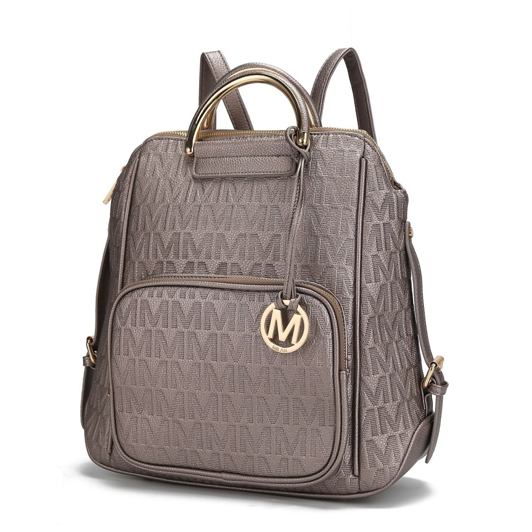 MKF Collection Torra Milan Shoulder Bag .M. Signature Multi-Compartments Trendy Backpack By Mia K. Image 1