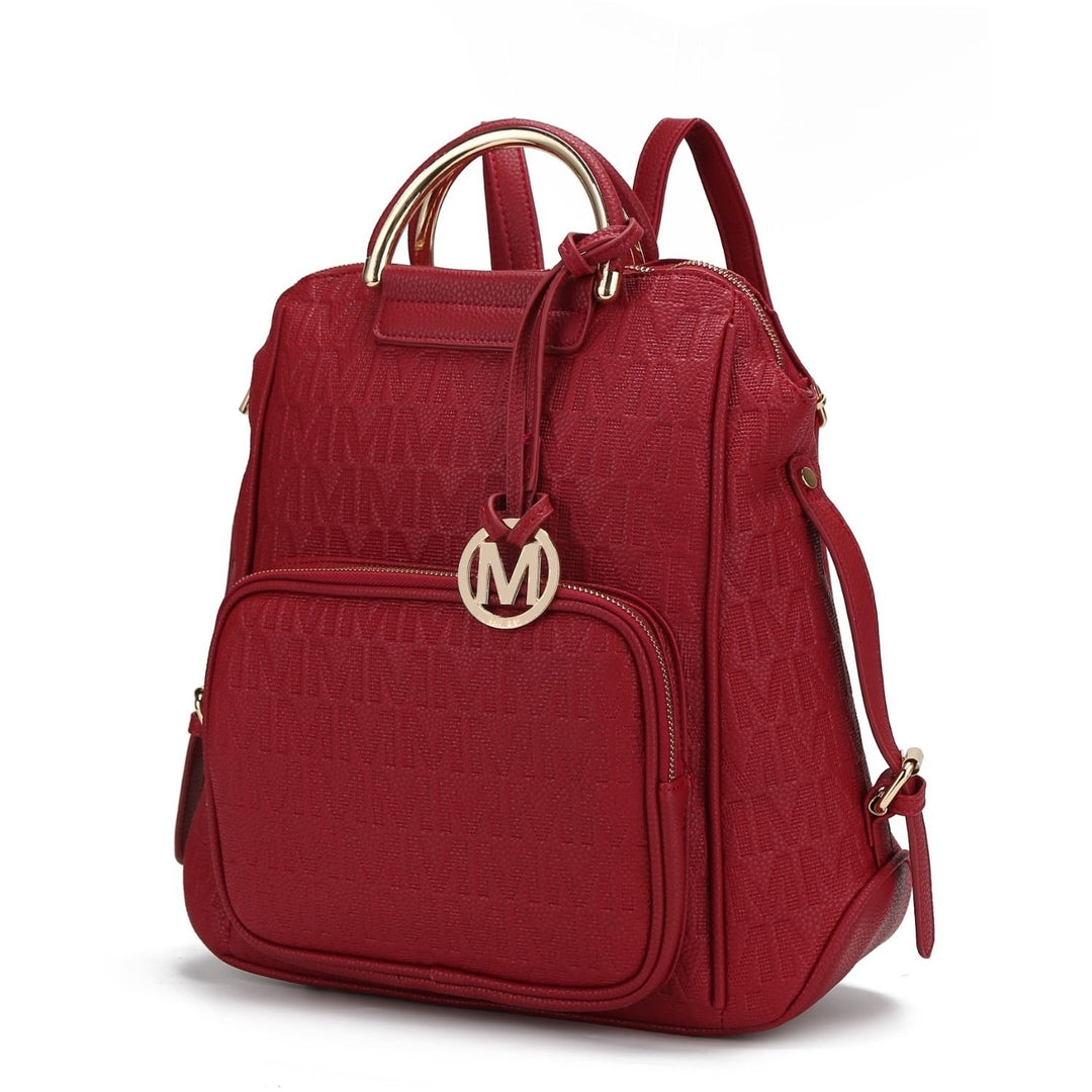 MKF Collection Torra Milan Shoulder Bag .M. Signature Multi-Compartments Trendy Backpack By Mia K. Image 9